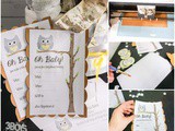 Owl Themed Baby Shower Invitations