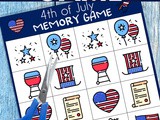 Patriotic and Fun Fourth of July Memory Game