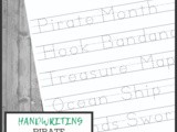 Pirate Handwriting Printable