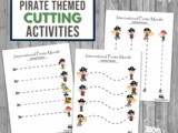 Pirate Themed Cutting Practice Sheets