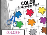 Preschool Color Scavenger Hunt Printables