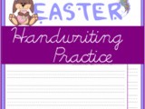Printable Easter Worksheets: Cursive Handwriting Practice