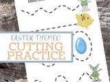 Printable Easter Worksheets: Preschool Cutting Practice