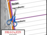 Printable Halloween 4 x 6 Recipe Card