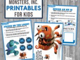 Printable Monsters University Activities