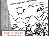 Psalm 104:24 Bible Verse Coloring Pages