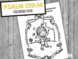 Psalm 139:14 Coloring Page