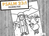 Psalm 23:1 Coloring Page