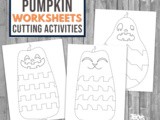 Pumpkin Scissor Skills Worksheets