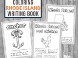 Rhode Island Coloring and Handwriting Book