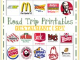 Road Trip Printables for Kids: Restaurant i Spy