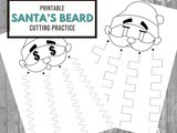 Santa’s Beard Scissor Cutting Pages