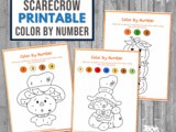 Scarecrow Color By Number Printable