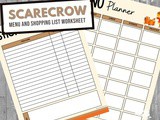 Scarecrow Menu and Shopping List