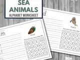 Sea Animals Alphabet Worksheets Set