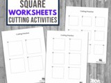 Square Cutting Practice Worksheets