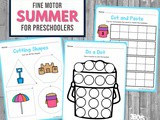 Summer Fine Motor Activities for Preschoolers