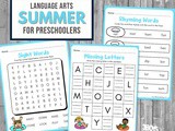 Summer Language Arts Activities for Preschoolers