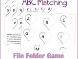 Sweetheart abc Letter Matching File Folder Game