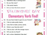 Valentine Verb Find Printable Worksheet