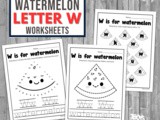 W is for Watermelon Worksheets