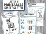 W Letter Story Printable Packet