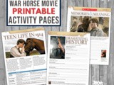 War Horse Movie Worksheets