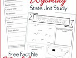 Wyoming State Fact File Worksheets