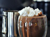 Cashew Hot Cocoa with Cinnamon Whip and Double Chocolate Mug Cake