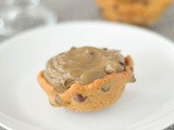 Chocolate cheesecake mousse in peanut butter chocolate cookie cups