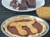 Chocolate peanut butter truffle pie
