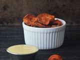 Curry Coins with Garlic Mango Aioli