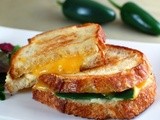 Jalapeno popper grilled cheese sandwich