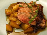 Seared Duck Breasts with Caramerlized Apples and Pedro Ximenez Sherry Sauce
