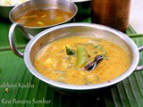 Balekai Kodilu | Raw Banana Sambar ~ Udupi Style Sambar