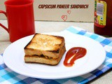 Capsicum Paneer Sandwich ~ Easy Breakfast for Kids