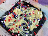 Dark and White Chocolate Fudge with Sprinkles