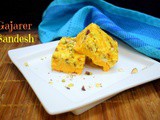 Gajarer Sandesh | How to make Layered Carrot Fudge Sandesh