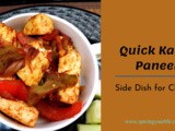 Quick Kadai Paneer ~ Side dish for Chapati