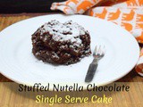 Stuffed Nutella Single Serve Microwave Chocolate Cake