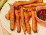 Asparagua Pakora(Bajji) | Indian Style Deep Fried Asparagus - Vegan & Gluten Free