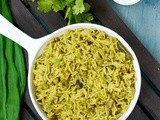 Coriander Pulao Recipe | Kothamalli Pulao | Cilantro Pea Pulao | Coriander Leaves Rice - Easy Lunch Box Recipe