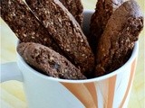 Eggless Oats Chocolate Biscottis / Oats Chocolate Biscotti