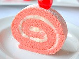 Pink Velvet Roulade / Cake Roll - Guest Post For Divya Pramil