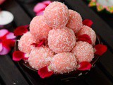Rose Coconut Ladoo Recipe | Rose Nariyal Ke Ladoo | Rose Coconut Ladoo Using Condensed Milk - Easy Diwali Sweet Recipe In 10 Minutes or Less