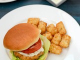Tandoori Chicken Burger Recipe | Baked Chicken Patty Recipe | Indian Style Chicken Burger | Baked Chicken Patty Burger Recipe