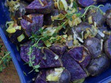 Big Fat Healthy Lemon Dijon Roasted Purple Potatoes