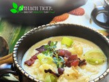 Creamy Cauliflower Leek Soup with Bacon (Low Carb)