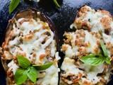 Italian Sausage Stuffed Eggplant Mozzarella