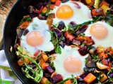 Red Flannel Hash with Oven Fried Eggs